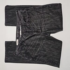 Vintage Banana Republic Classic Boot Cut Jeans Black Whiskering Stretch 14